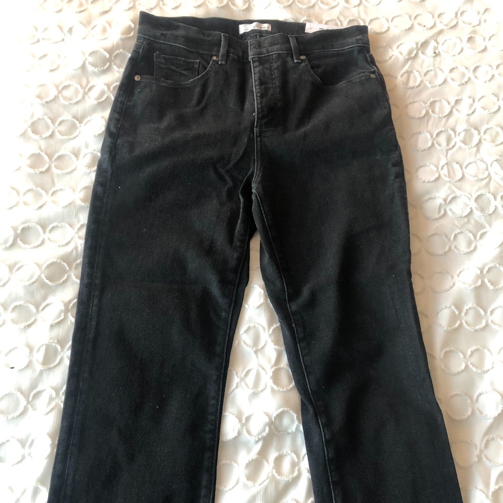 LOFT High Waist Straight Crop Black Jeans - Size 6 NWT